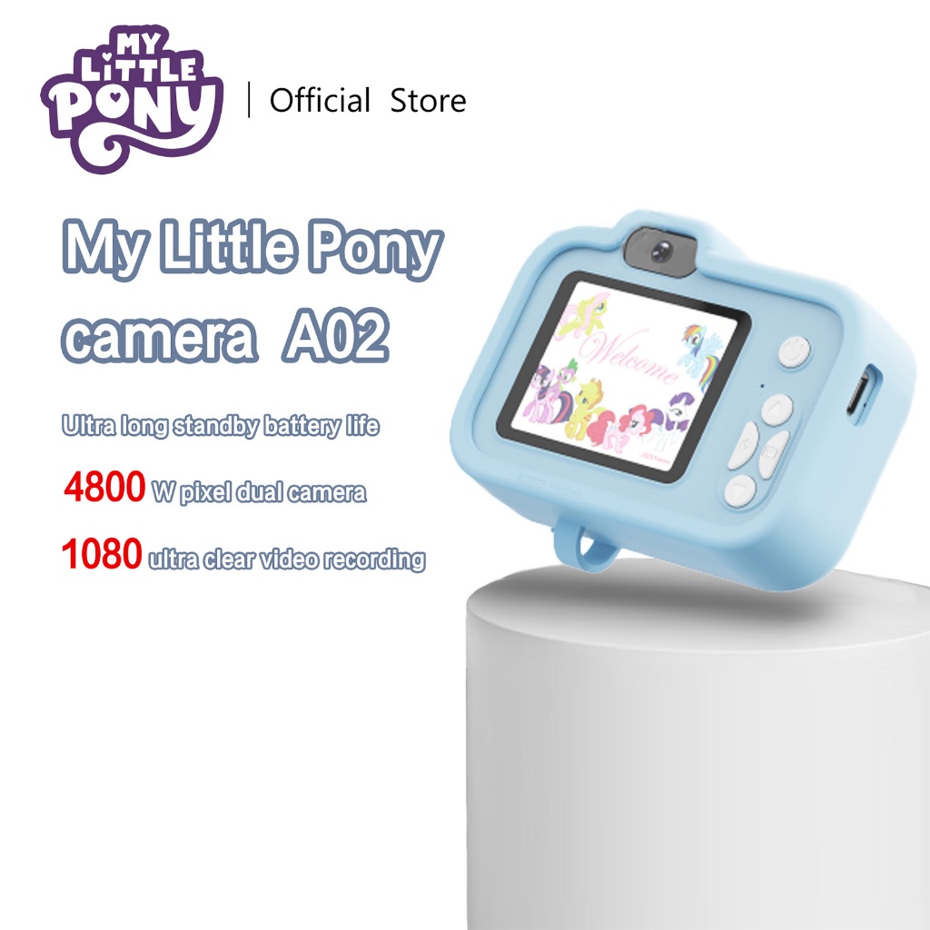 MY LITTLE PONY กล้องดิจิตอลสําหรับเด็ก - เครื่องบันทึกวิดีโอ 8MP + การ์ด 32GB + พิมพ์ทันที - ของขวัญเด็กวัยหัดเดินเพื่อทวีน