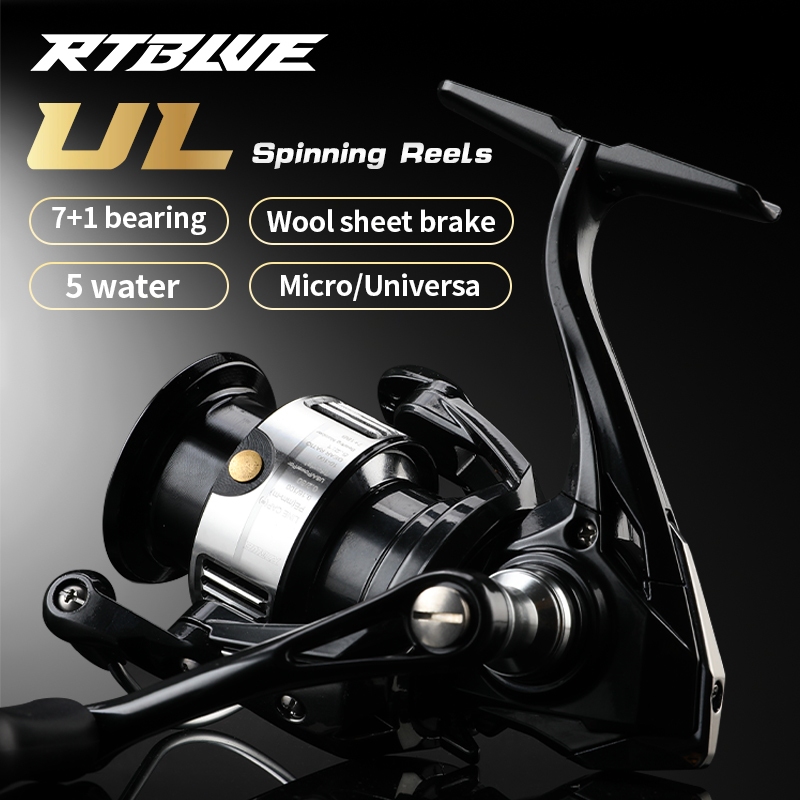 รอกสปินนิ่ง RTBLUE 1000-2500UL กันน้ํา แบริ่ง 7+1 รองรับน้ำหนักสูงสุด 5kg ที่จับคาร์บอนเดี่ยว/คู่ เหมาะสำหรับตกปลาน้ำจืดและน้ำเค็ม