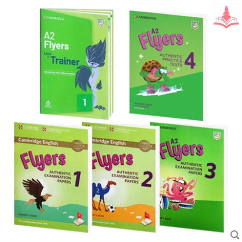 แบบฝึกหัดตำราการสอบภาษาอังกฤษเคมบริดจ์สำหรับเด็ก—Cambridge English Students Children's  Examination Learning Textbook Workbooks “Flyers Level 1 /2 /3 /4/Trainer A2”