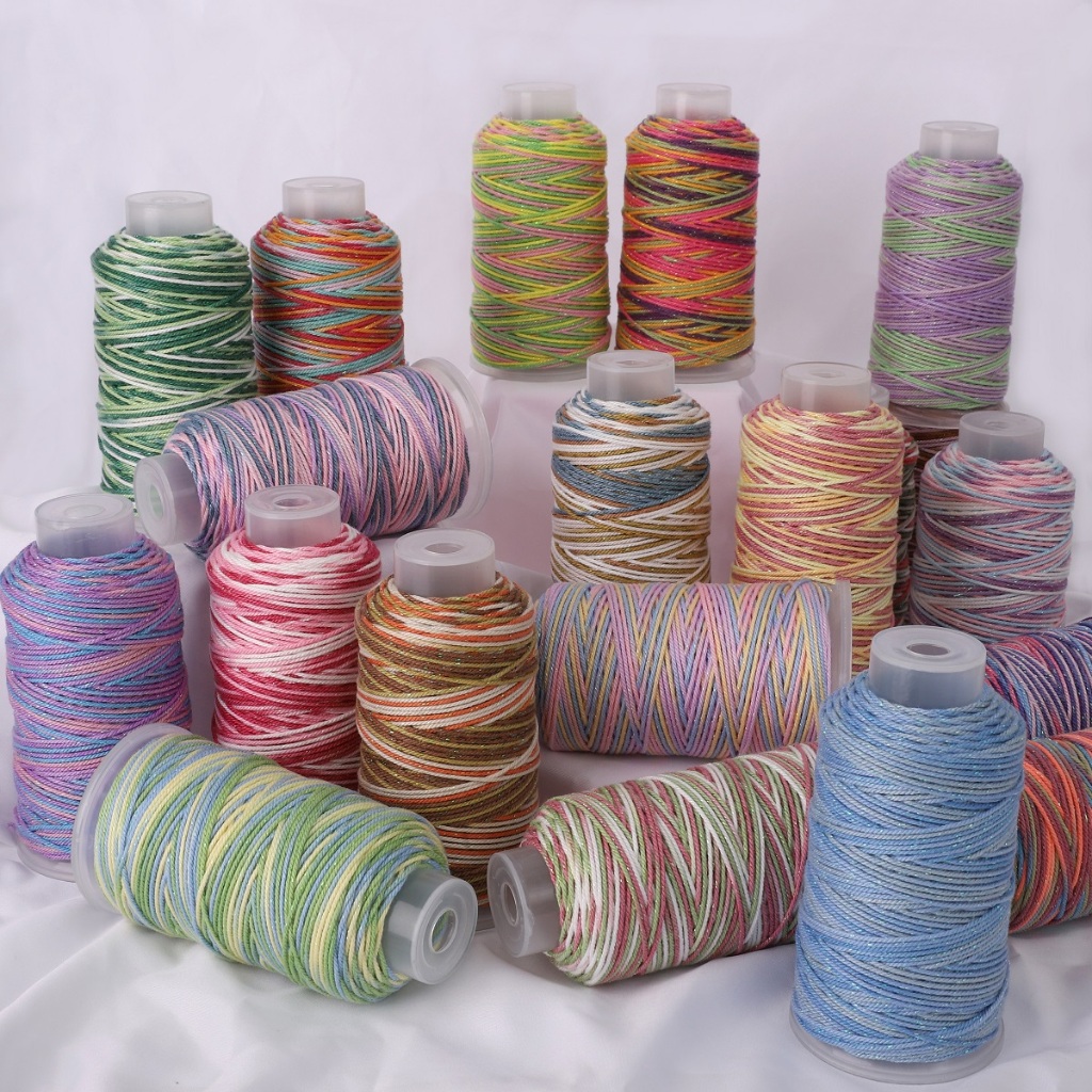 80M/ม้วนมือRubbedด้วยด้ายทองStarry Skyส่วนย้อมด้ายฝ้ายสําหรับDIYสร้อยข้อมือสร้อยคอเครื่องประดับทําอุปกรณ์เสริม