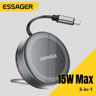Essager 15W Magnetic Wireless Charger 3 in 1 ชาร์จสําหรับโทร…