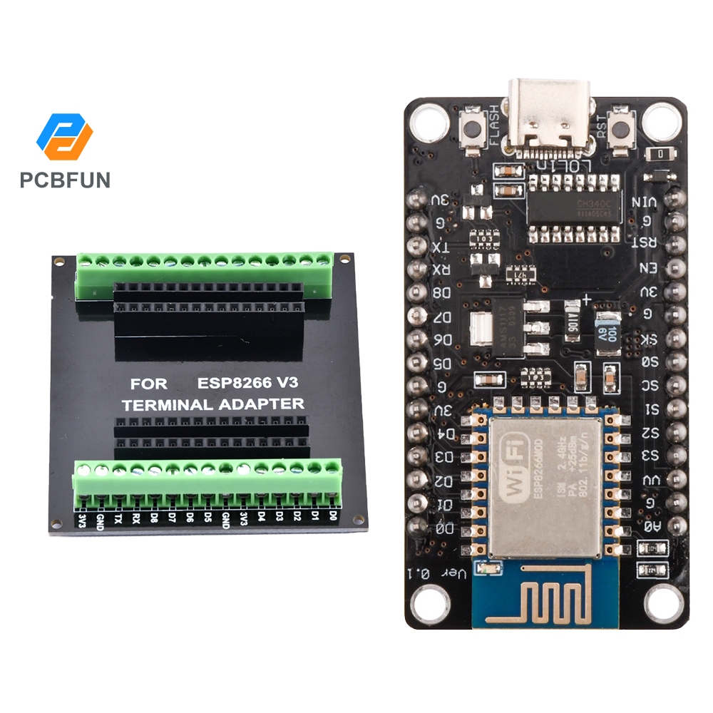 Pcbfun Esp8266 บอร์ดพัฒนาพอร์ตอนุกรม Wifi V3 อินเตอร์เน็ต Ch340 Type-c