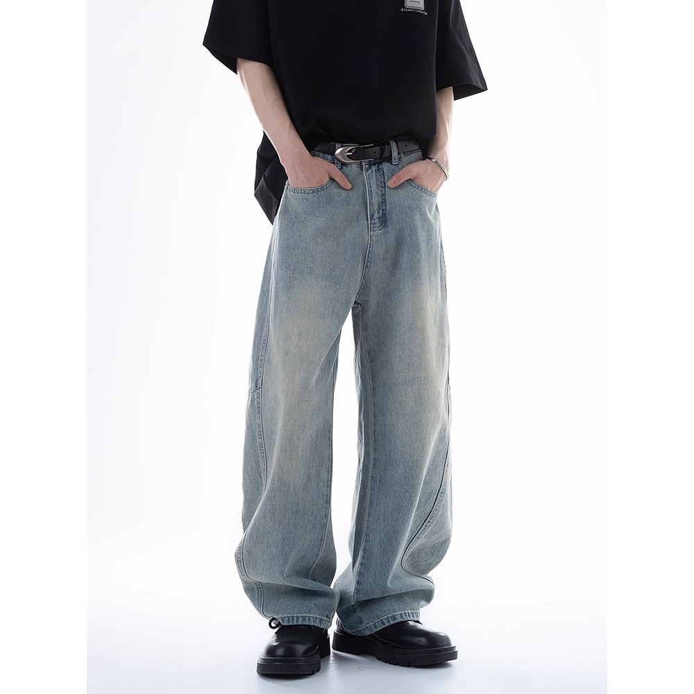 Dream made Blue Jeans Loose Casual Straight Wide Leg Pants