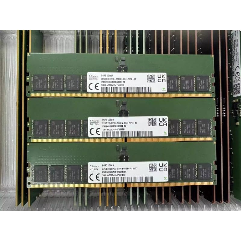 SK Hynix DDR5 เดสก์ท็อป UDIMM RAM 32G 2Rx8 PC5-5600B 5600Mhz HMCG88AGBUA081N