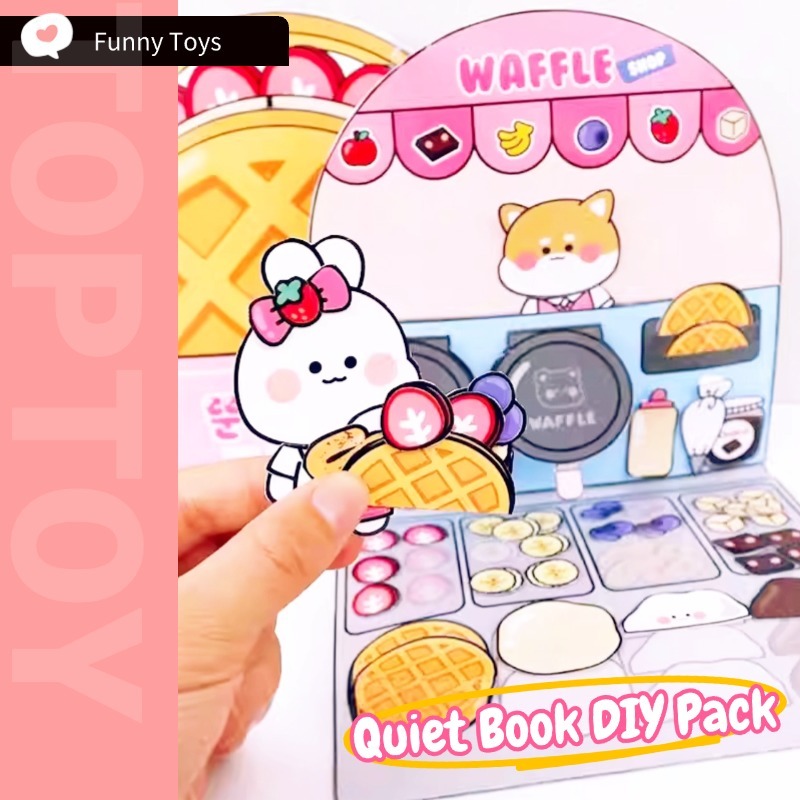 บ้าน ตุ๊กตา กระดาษ diy ชุดหนังสือทำมือ ของเล่นเด็ก ของเล่นเสริมพัฒนาการ บ้านตุ๊กตากระดาษแบบไม่ต้องตัด หนังสือเด็กพัฒนาทักษะเด็ก หนังสือแฮนด์เมด