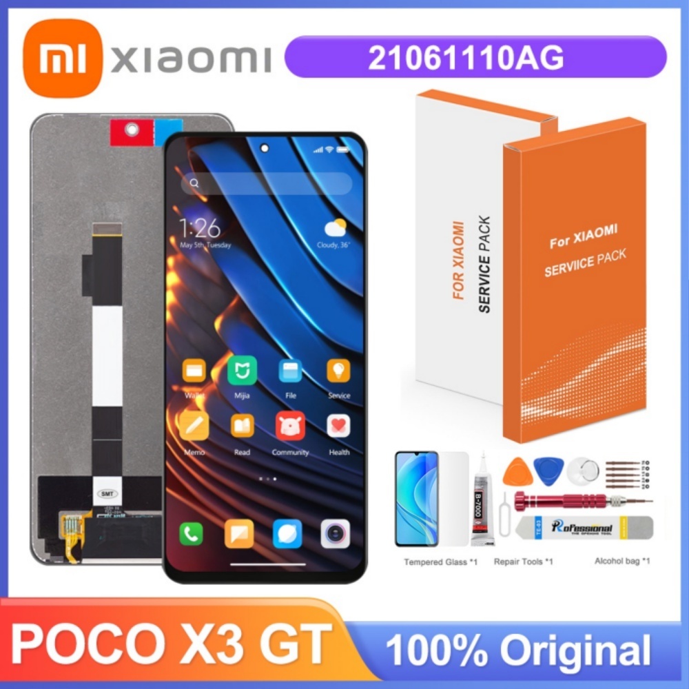 สําหรับ Xiaomi POCO X3 GT 21061110AG จอแสดงผล LCD หน้าจอสัมผัสแผง Digitizer สําหรับ POCO X3 GT เปลี่