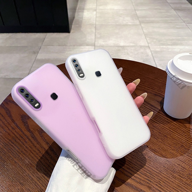 ปลอกสําหรับ Vivo Y11 Y15 Y12 Y12i Y17 Y19 1916 1906 1904 1901 1902 1915 Jelly เคสโทรศัพท์ 2 ชั้นการ์ด Interlayer ปกหลัง