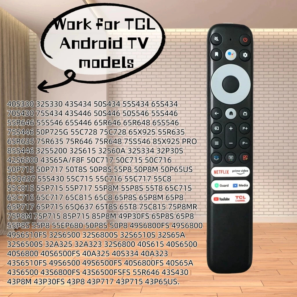 TCL รีโมทคอนโทรล RC902V รีโมทสําหรับ TCL สมาร์ททีวี Remoto 50P725G 55C728 75C728 X925PRO...