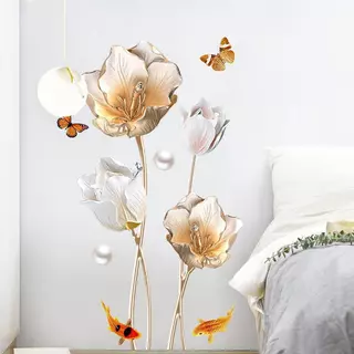 Vvth สีเขียวใบสติ๊กเกอร์ติดผนังสําหรับห้องนั่งเล่นตกแต่งรูปลอกผนังพืชเขตร้อน DIY เด็กประตูภาพจิตรกรรมฝาผนัง QDD