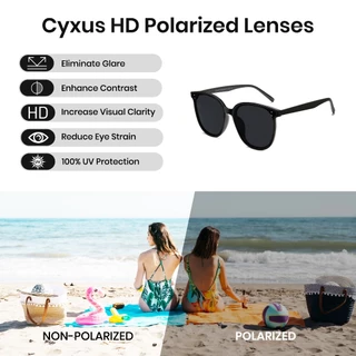 Cyxus แว่นตาแฟชั่น แว่นกันแดด UV400 ป้องกันรังสียูวี ป้องกันแสงสะท้อน เหมาะกับการขับขี่ 1902