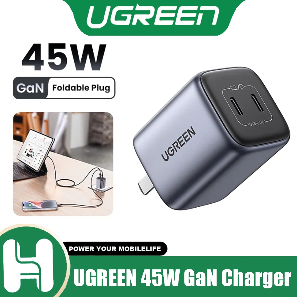UGREEN GaN 45W USB C Charger PD QC 3.0 Fast Charger Quick Charger