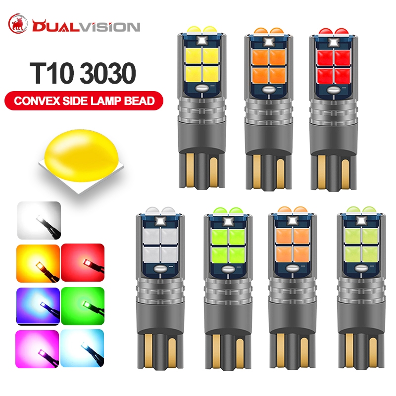 1PCS T10 W5W Super Bright 3030 10SMD ภายในรถอ่านโดม Light Marker โคมไฟ 168 194 LED 6500K Auto Wedge 
