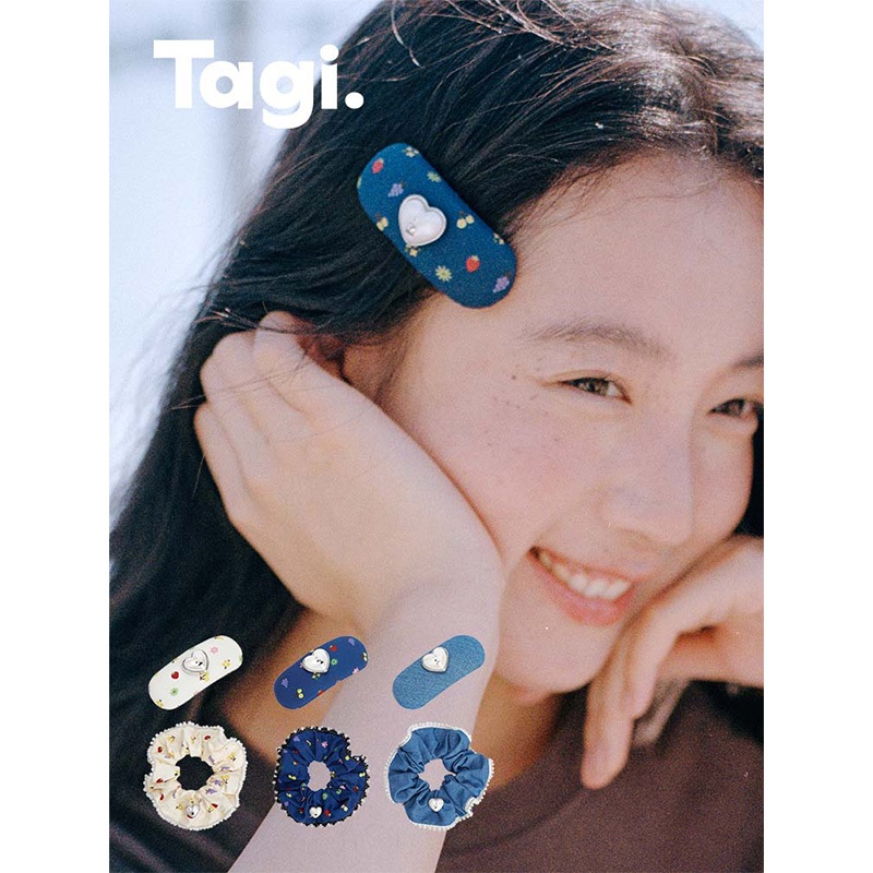 Tagi. Love Pearl Hairpin Love Pearl Hair Scrunchie ยางรัดผมประดับมุกหัวใจ กิ๊บติดผม ยางมัดผม