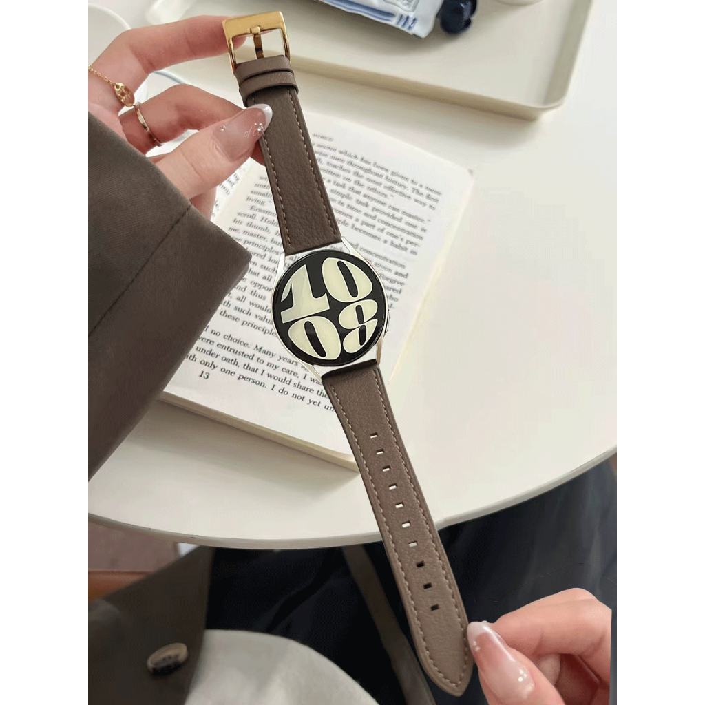 หนังสําหรับ Samsung Galaxy นาฬิกา 7 FE 5 Pro 4 6 คลาสสิก 44 มม.40 มม.Correa สําหรับ HUAWEI GT 5 4 สําหรับ XIAOMI S4 S3 - รูปที่ 3