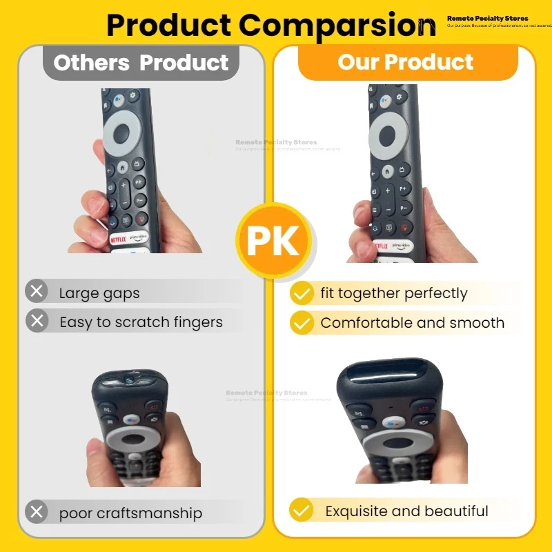 RC902V FMR4 เปลี่ยนรีโมทคอนโทรลสําหรับ TCL Mini-LED QLED 4K UHD สมาร์ททีวี (ไม่มีฟังก์ชั่นเสียง)