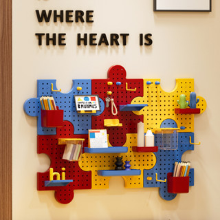 การเจาะ-ฟรีหลุมคณะกรรมการชั้นวางติดผนังผู้ถือปากกาชั้นเก็บ