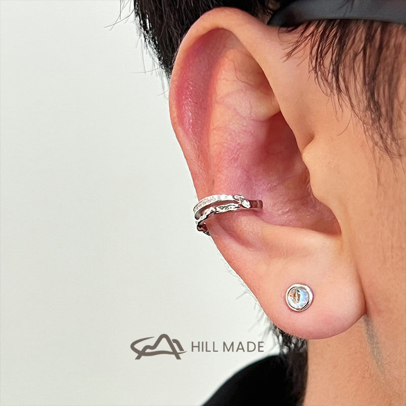 925 Silver Micro-ฝัง Zirconia Unisex เรขาคณิตหูคลิปสําหรับผู้ชายและผู้หญิง/เครื่องประดับทุกวัน/ป้องกันโรคภูมิแพ้ไม่ซีดจาง HME31