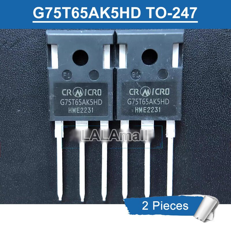 2pcs Original G75T65AK5HD TO-247 CRG75T65AK5HD 75T65 75A/650V IGBT ทรานซิสเตอร์ใหม่