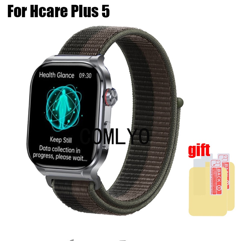 For Hcare Plus5 Plus 5 สมาร์ทสายนาฬิกาไนล่อนห่วงนุ่มเข็มขัดกีฬาสายนาฬิกาข้อมือผู้หญิงผู้ชายวง
