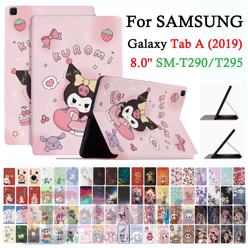 น่ารักการ์ตูนหนังสําหรับ Samsung Galaxy Tab A (2019) 8.0 นิ้ว SM-T290 T295 T297 คุณภาพสูง Flip Stand กรณีแท็บเล็ต