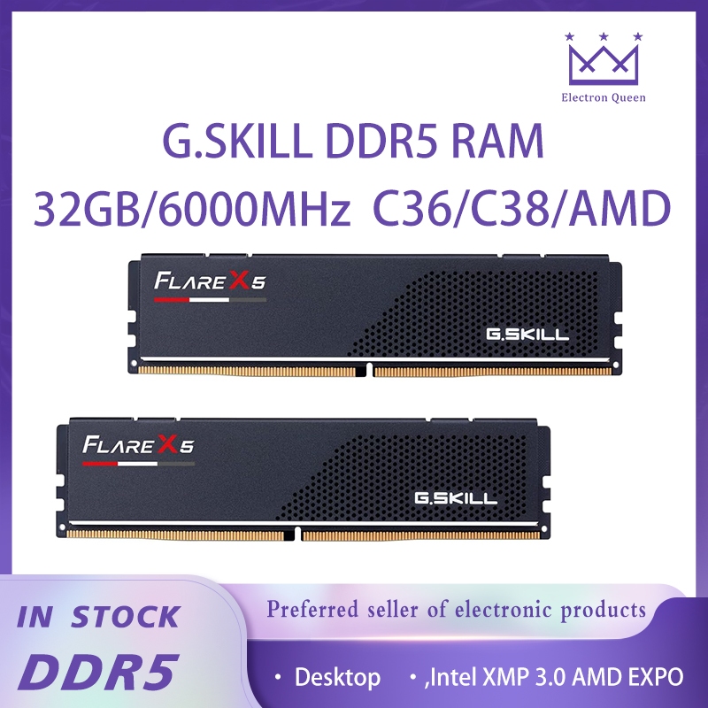 [คลังสินค้าพร้อม] G.SKILL Flare X5 Series DDR5 RAM (AMD Expo & Intel XMP 3.0) 32GB (2x16GB) คอมพิวเต