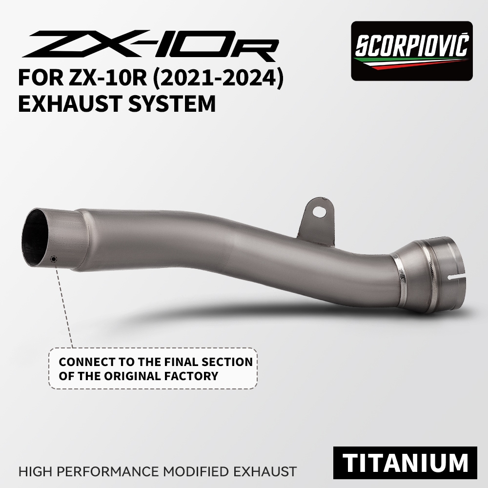 ท่อลิงค์กลางท่อไอเสียรถจักรยานยนต์สําหรับ Ninja ZX10RR ZX-10R ZX10R ZX-10r