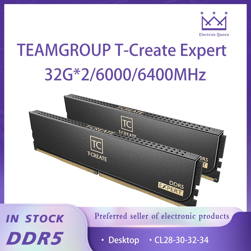 [คลังสินค้าพร้อม] TEAMGROUP T-Create Expert DDR5 Memory Adie Particle Black/White Vest 10L PC 32G (1
