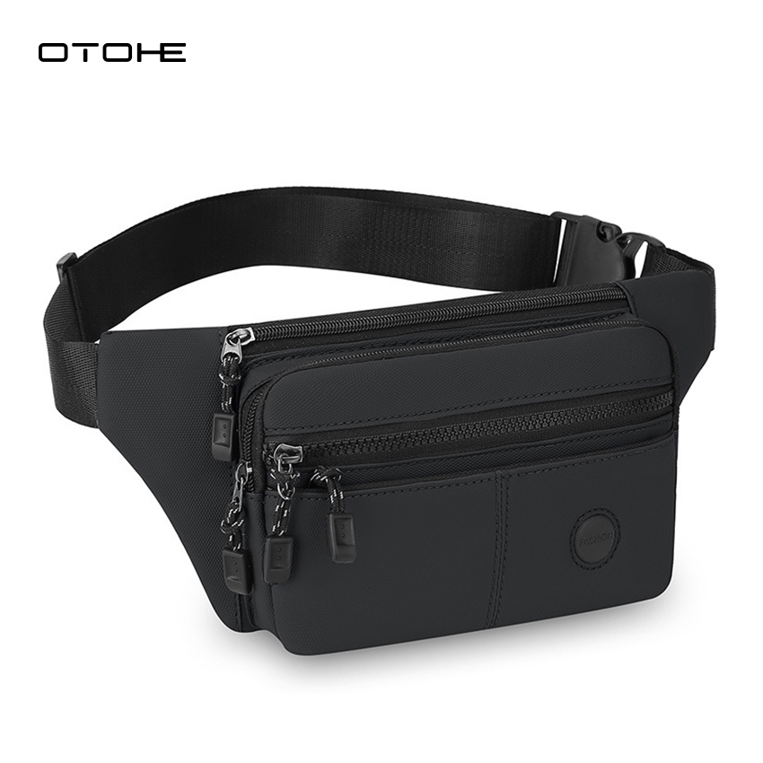OTOHE กระเป๋าคาดหน้าอกผู้ชายแฟชั่นน้ำหนักเบากระเป๋าใส่โทรศัพท์เงินสำหรับออกกำลังกายกีฬากลางแจ้ง