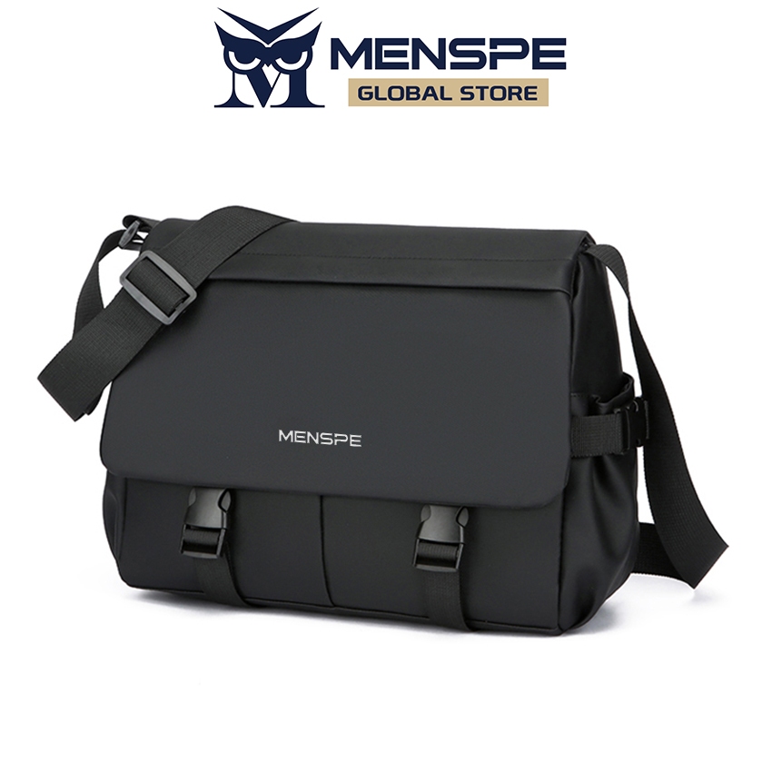 MENSPE Mens กระเป๋าสะพายความจุขนาดใหญ่ลําลองน้ําหนักเบากันน้ํา Messenger BagTravel กระเป๋าขี่กลางแจ้งสําหรับผู้ชาย