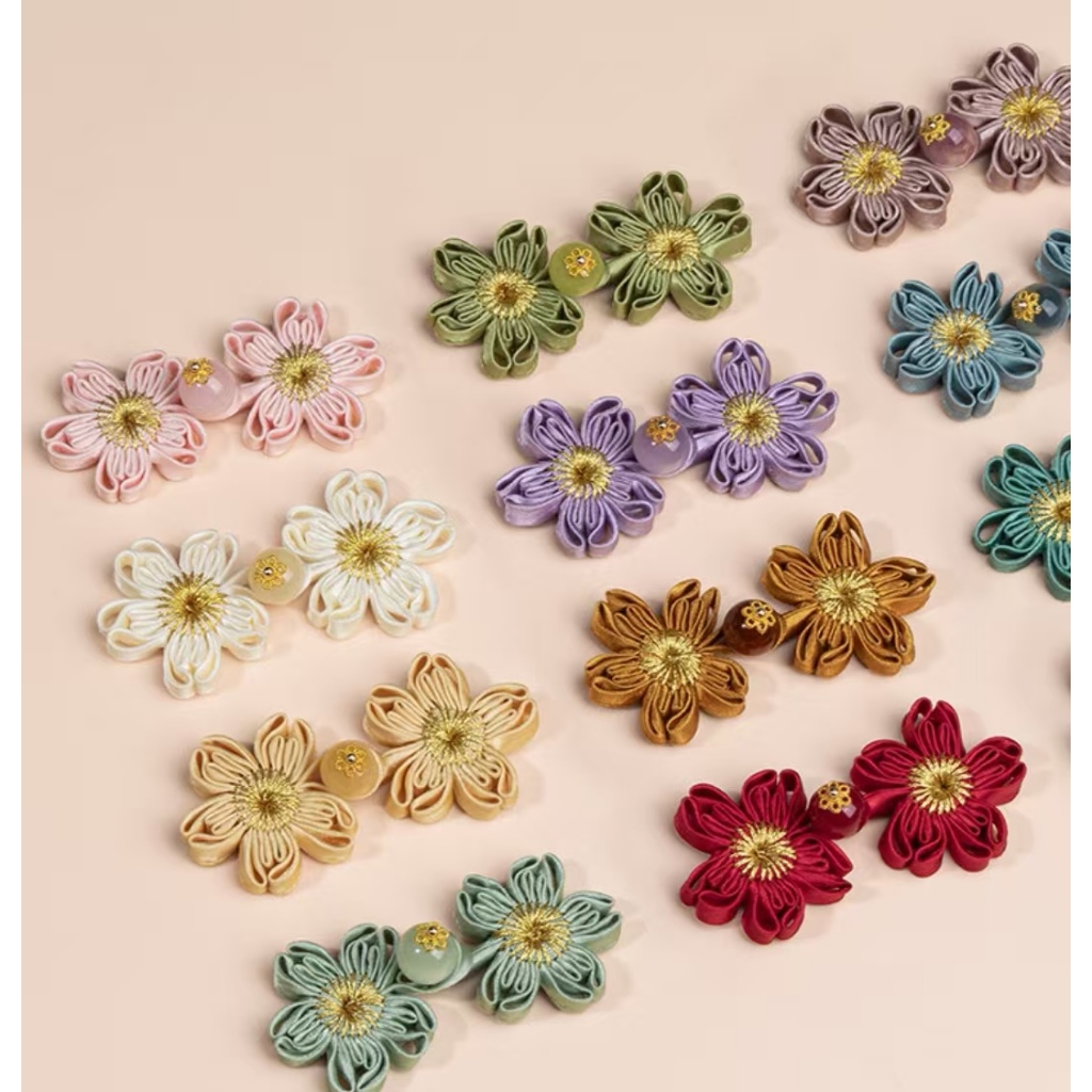 [C3-02] Cheongsam แผ่นหัวเข็มขัดจีน Galaxy ลูกปัด Cherry Blossom ปุ่ม High-End ชุดจีนอุปกรณ์เสริมอุปกรณ์เสริม
