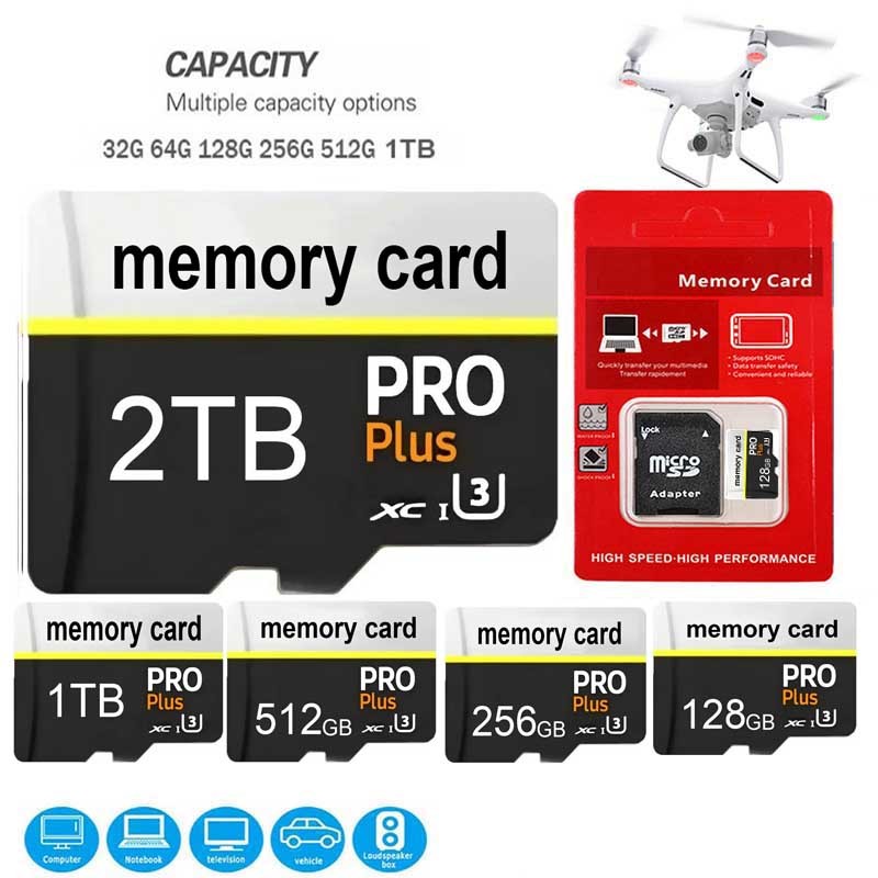 2TB การ์ดหน่วยความจํา 1TB 512gb 256gb ความเร็วสูง TF SD การ์ดแฟลชไดรฟ์สําหรับ Nintendo Switch อุปกรณ์เสริมโทรศัพท์/คอมพิวเตอร์/กล้องเก็บไฟล์
