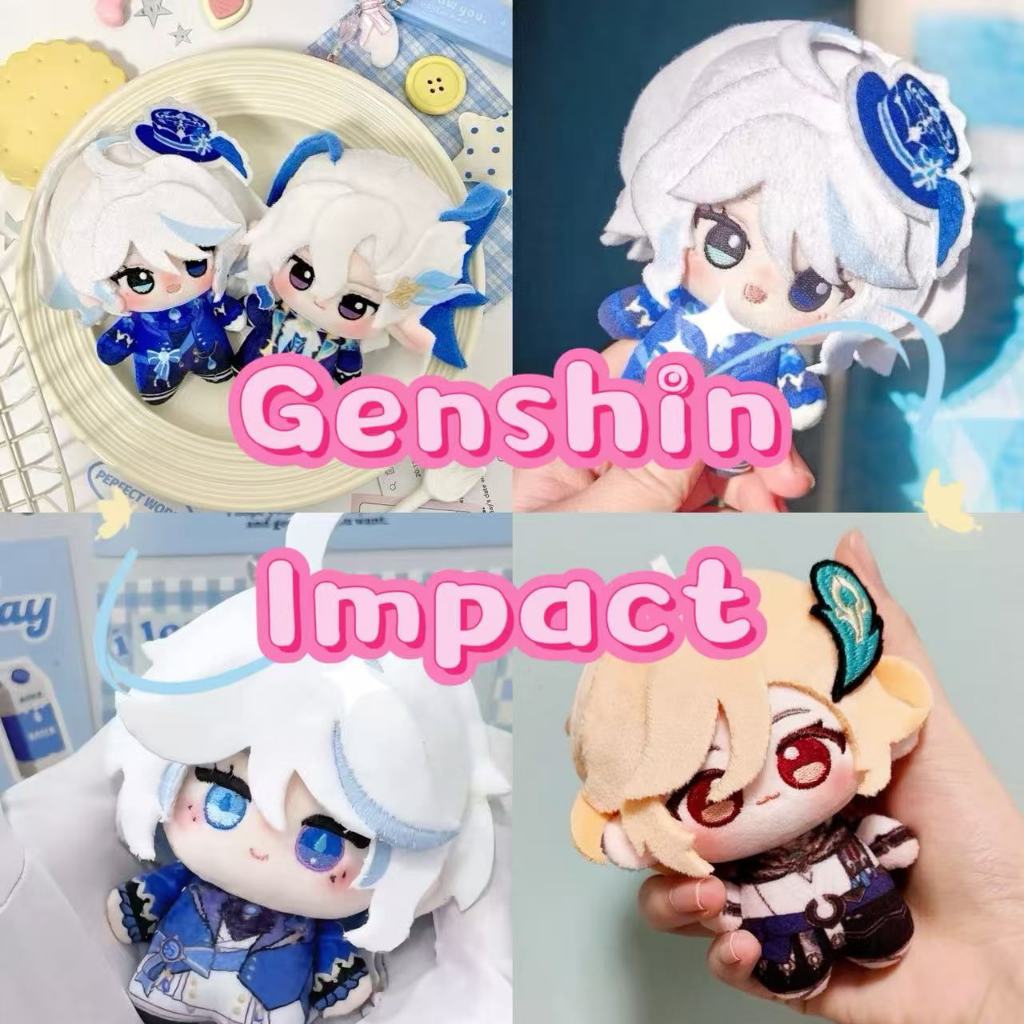 เกม Genshin Impact ตุ๊กตาตุ๊กตา Neuvillette‌ Furina Zhongli‌ ตุ๊กตาอะนิเมะ 10 ซม.ของเล่น Plushies ขอ