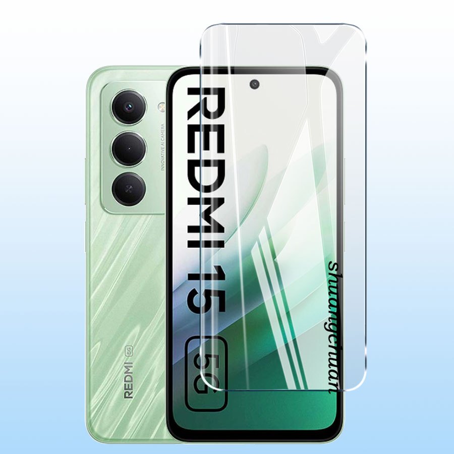 สําหรับRedmi 15 5Gฟิล์มกระจกนิรภัยใสRedmi 15 ฟิล์มด้านหลัง,ฟิล์มกระจกนิรภัยHD Redmi 14 Redmi 13C Red