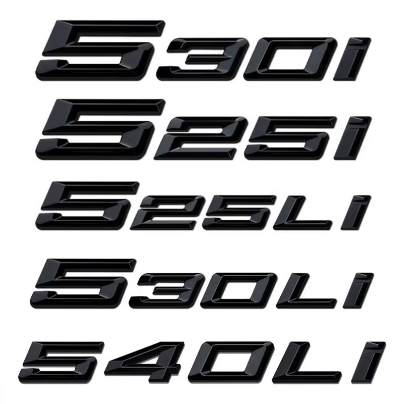 3D รถหาง Trunk Letter สติกเกอร์รถ 525i 530i 540Li สติกเกอร์สัญลักษณ์สําหรับ BMW 5 Series E60 E61 F07