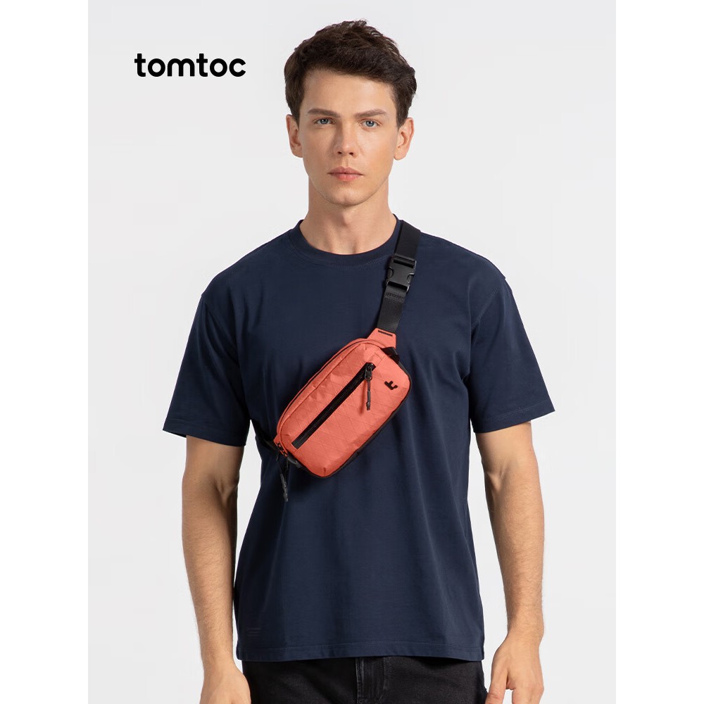 TOMTOC High-Performanceน้ําหนักเบากระเป๋าหน้าอกT35 Mens Cross-Bodyกระเป๋าไหล่กระเป๋าน้ําหนักเบาแบบพก