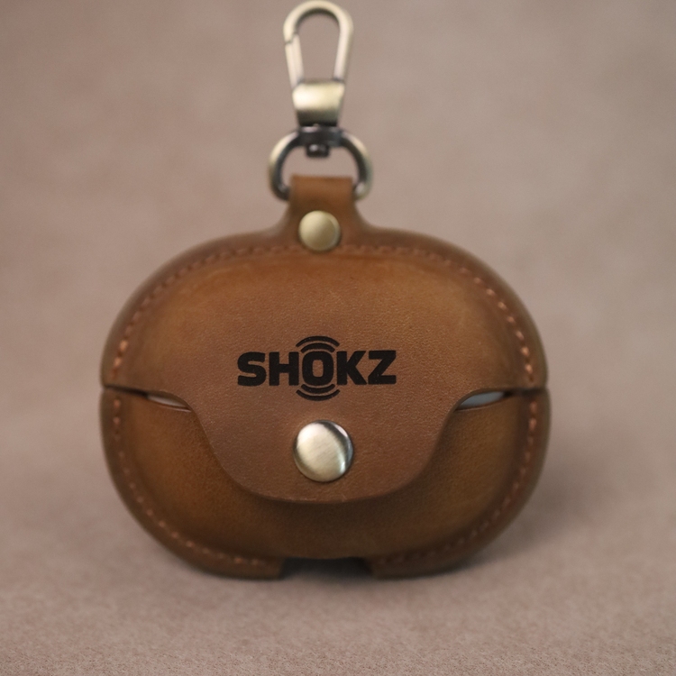 เหมาะสําหรับ Shaoyyin Shokz OpenDots ONE E310 Handmade Crazy Horse หนัง Retro หูฟังป้องกันกรณี - E310 ของแท้