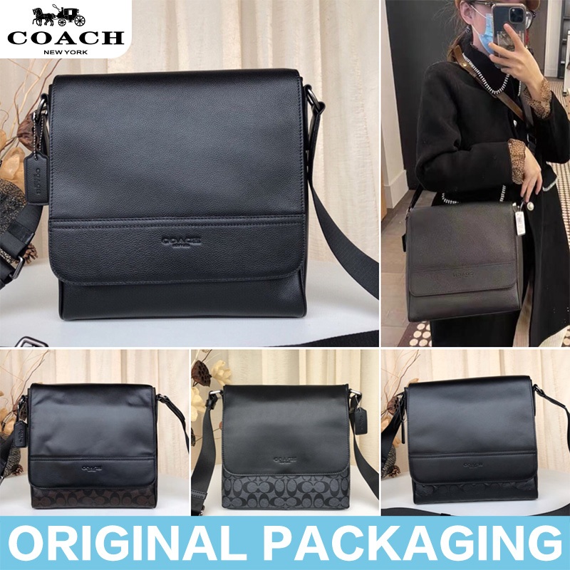 กระเป๋าสะพายไหล่ผู้ชายกระเป๋าสะพายใหม่กระเป๋าสะพายข้างหนังเต็มรูปแบบ 71765 68015 73340