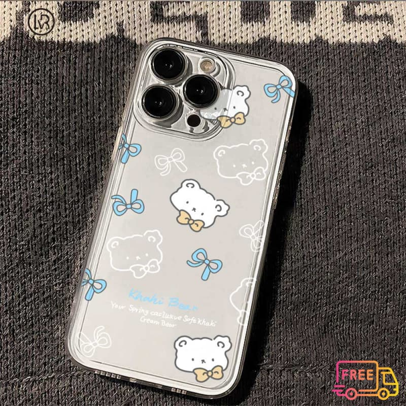สําหรับ Honor X9C X7C X8C X6B X8B X6A X7A X7B X9B Blue Bowknot White Bear F กันกระแทกเคสโทรศัพท์ TPU