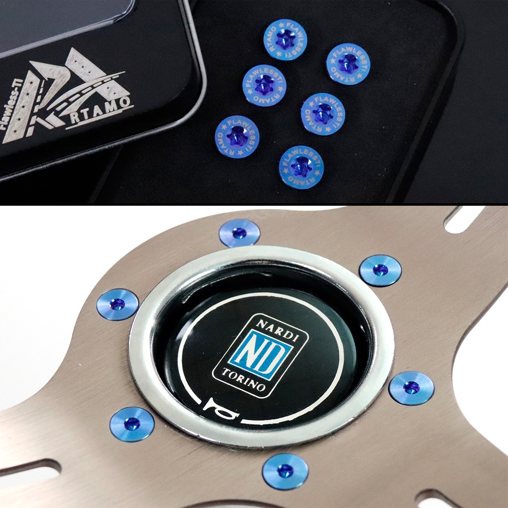FLAWLESSTI Gr5 Titanium Bolt พวงมาลัย Bolt M5 สําหรับ NARDI MOMO VERTEX GReddy