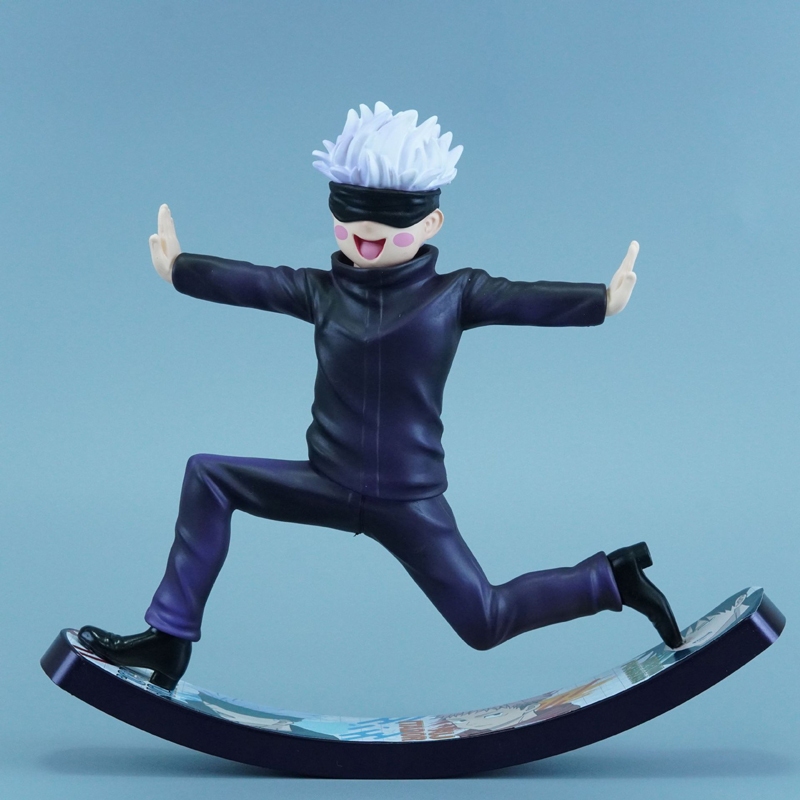 16 ซม.Jujutsu Kaisen อะนิเมะรูป Gojo Satoru GK Action Figurine PVC Andwobble รุ่นสะสมรถเดสก์ท็อปตกแต่งของเล่นของขวัญ