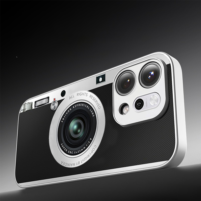 เคส OPPO Reno 14F 14 Pro 5G เคสกล้องย้อนยุคกันกระแทกพร้อมแม่เหล็กขาตั้งโทรศัพท์แหวนตัวยึดหรูหรา 2025 ใหม่เคสโทรศัพท์กระจกสําหรับเด็กผู้ชาย