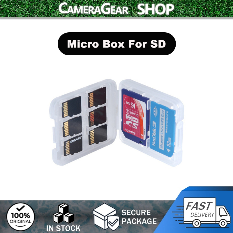 CameraGear กันน้ําโปร่งใส Protector ผู้ถือ Micro กล่องสําหรับ SD SDHC TF MS การ์ดหน่วยความจํากรณีกล่องกระเป๋ากล่องพลาสติก