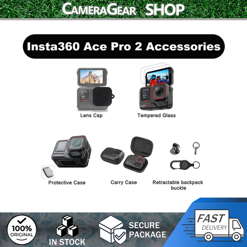 CameraGear Insta360 Ace Pro 2 อุปกรณ์เสริมScreen ProtectorStorage Carrying CaseLens Cap ฯลฯ