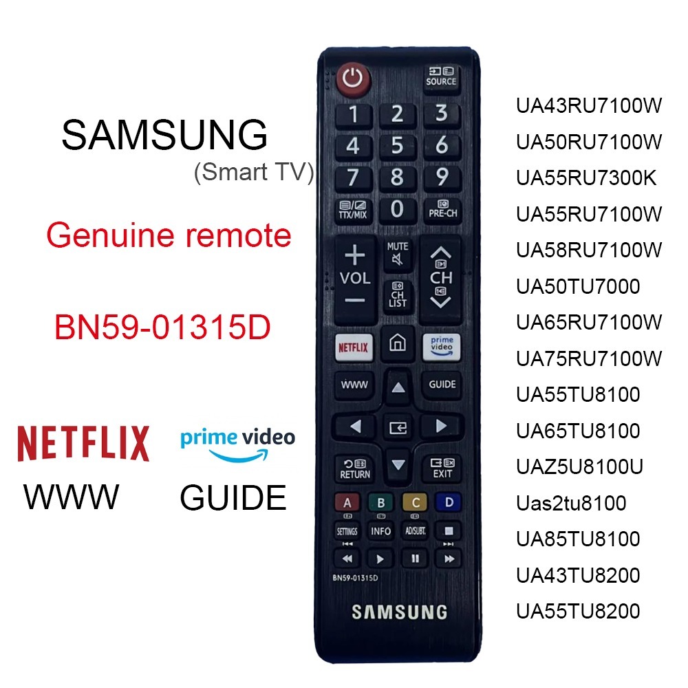 BN59-01315D สําหรับ SAMSUNG LED TV รีโมทคอนโทรล UA50RU7100WXXY UA75RU7100WXXY UA65RU7300 UA43RU7100 