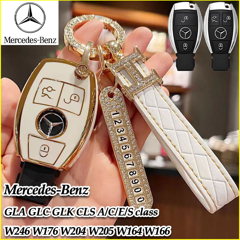 ฝาครอบกุญแจอัจฉริยะรถยนต์ Mercedes-Benz เหมาะสําหรับ Mercedes-Benz A/C/E/S/GLA/GLB/GLC/GLE/GLS/G/AMG TPU วัสดุฝาครอบกุญแจ