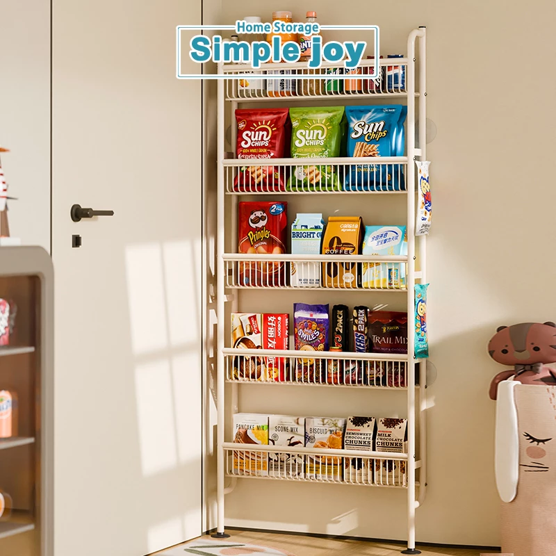 SimpleJoy ชั้นวางของหลังประตู ชั้นวางอเนกประสงค์ 5 ชั้น วางของ แข็งแรง ทนทาน ประหยัดพื้นที่ ติดตั้งแบบไม่ต้องเจาะผนัง