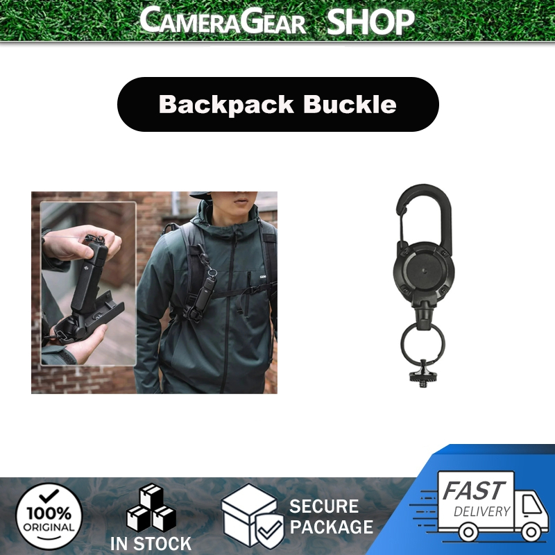CameraGear Retractable Lanyard กระเป๋าเป้สะพายหลังหัวเข็มขัดสําหรับ DJI Osmo Pocket 3/4/4PInsta360 X5/X4/X3Insta360 Luna Ultra