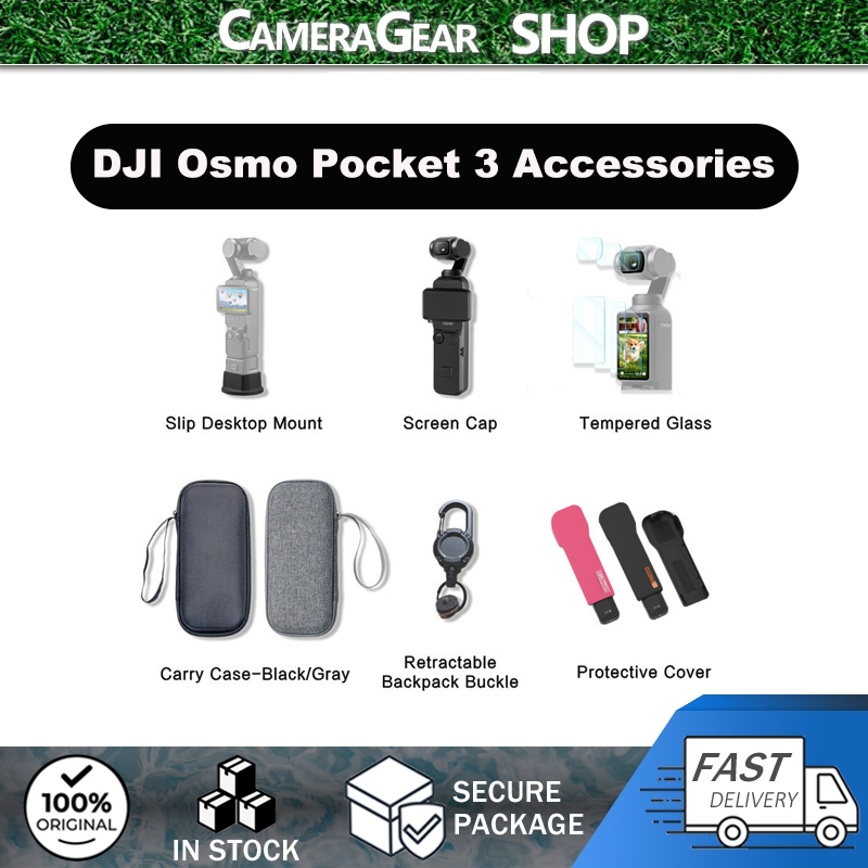 CameraGear DJI Osmo Pocket 3/DJI Osmo Pocket 4/Pocket 4P อุปกรณ์เสริม Desktop Mount/Carry Case/Non-Slip Mount.etc