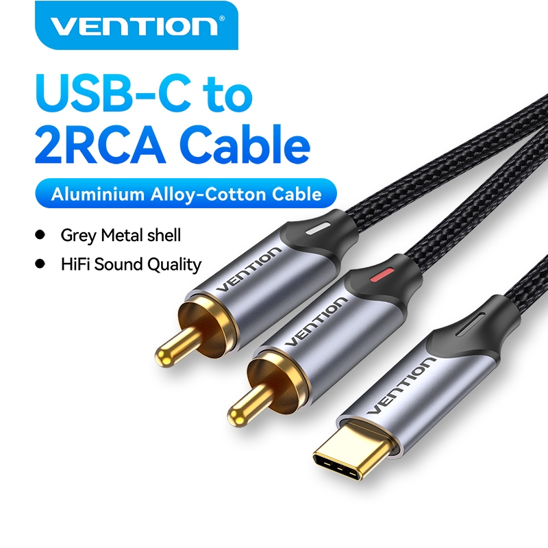 Vention Type C RCA Cable  USB C Male to Dual RCA Male Cable For iPad Laptop Type C to RCA Cable