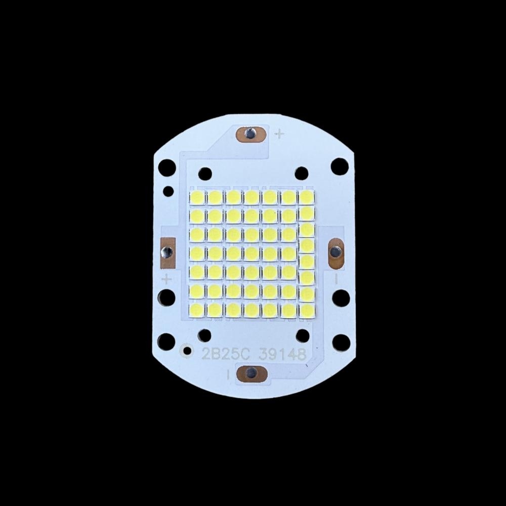 แผง LED SMD 3030 คุณภาพสูง 50W - 10S25S Series สําหรับไฟน้ําท่วมพลังงานแสงอาทิตย์, Golden Bean Board, แหล่งกําเนิดแสงสีขาว 120LM/W